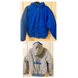 Adidas RARE Vintage Reversible Bomber Trefoil Coat Men's S